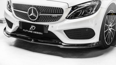 Future Design Carbon Carbon Fiber Front Lip FD GT for W205 AMG Sport Package Sedan 2015-2018