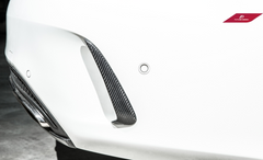 Future Design Carbon arbon Fiber Rear Bumper Canards Valences Trim for W205 C300 C43 C63 AMG Sedan 2015-ON