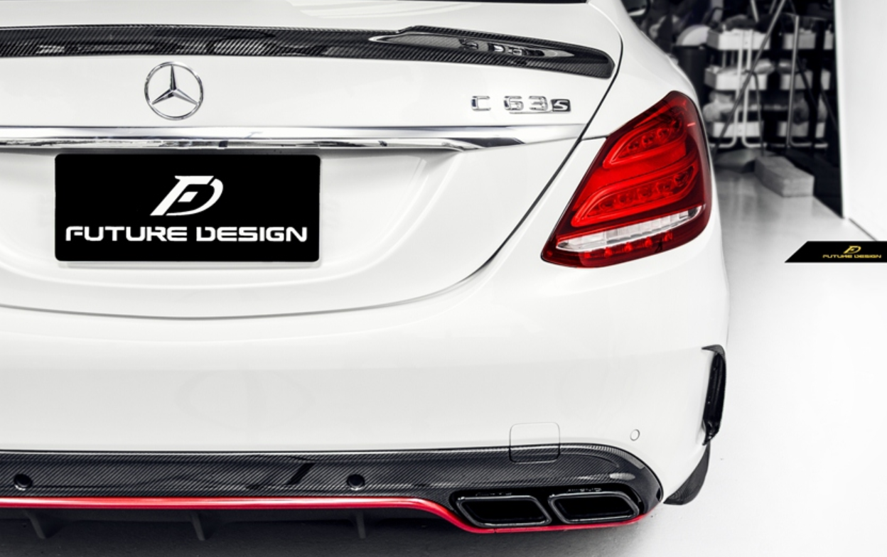 Future Design Carbon Rear Spoiler FD V1 for Mercedes Benz 2015-ON W205 C300 C43 C63 AMG Sedan 4 Door