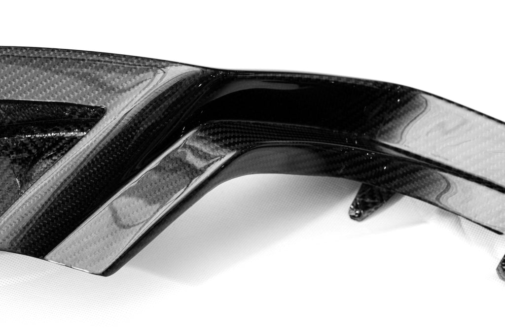 IPR Carbon Fiber Rear Diffuser & Rear Canards 3 Pcs for Audi TTRS 8S 2 ...