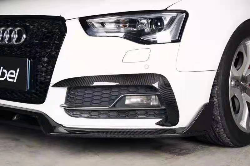 Karbel Carbon Dry Carbon Fiber Front Bumper Upper Valences for Audi A5 S Line & S5 2012-2016 B8.5