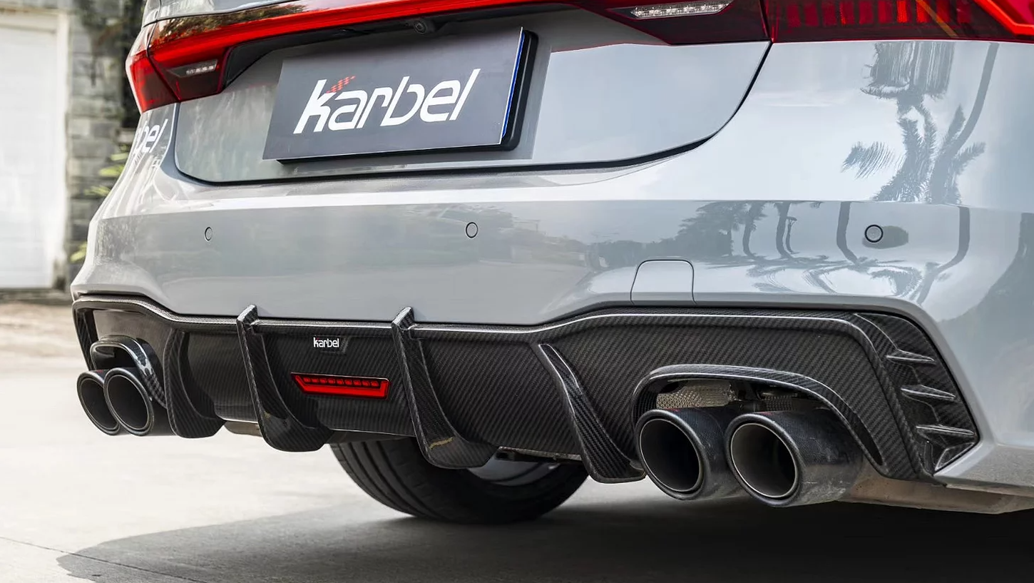 Karbel Carbon Dry Carbon Fiber Rear Diffuser Ver.1 for Audi S7 & A7 S Line & A7 2019-ON C8
