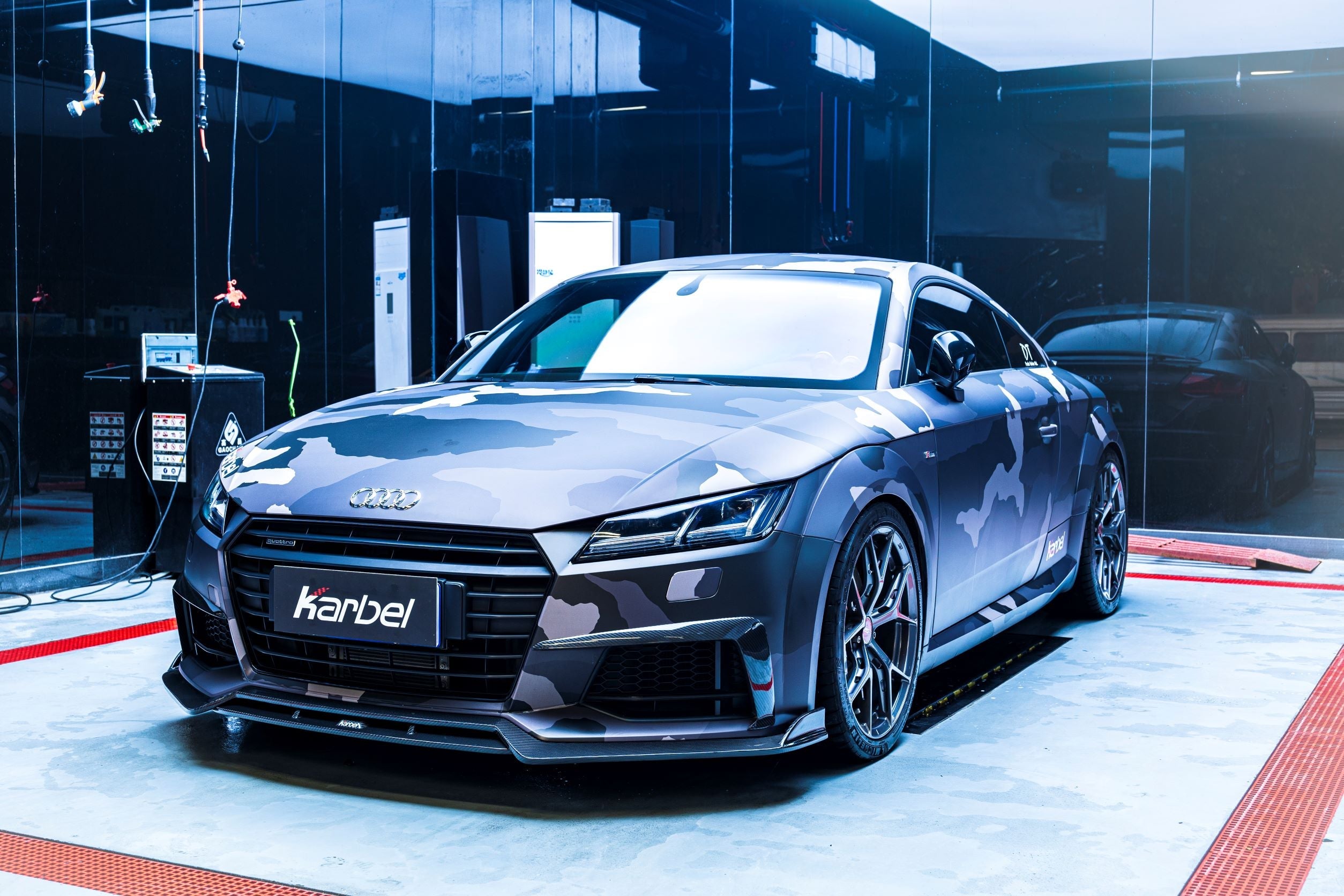 Karbel Carbon Dry Carbon Fiber Front Lip Splitter for Audi TTS & TT S-Line 2015-2019