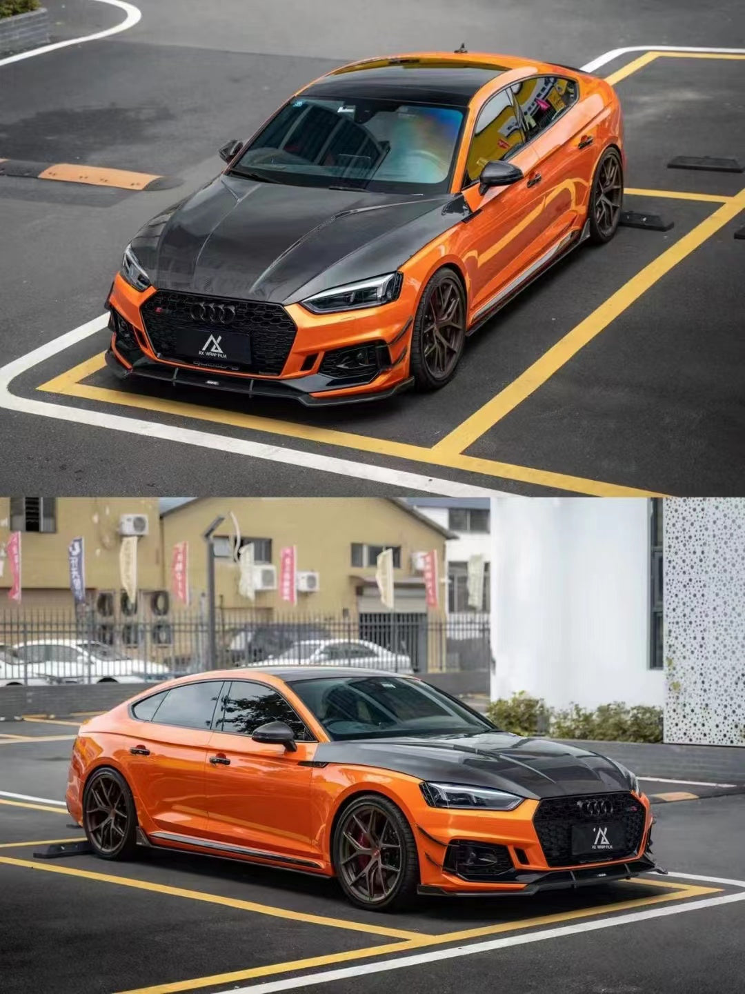 TAKD Carbon Dry Carbon Fiber Double-sided Hood Bonnet For Audi RS5 & S5 & A5 S-Line & A5 B9 B9.5 2017-ON