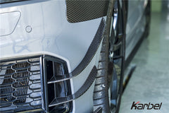 Karbel Carbon Dry Carbon Fiber Front Bumper Canards for Audi RS3 2018-2020