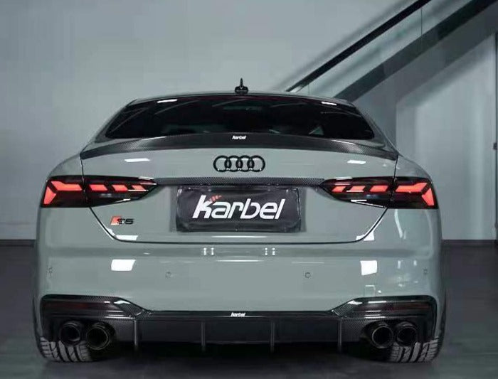 Karbel Carbon Dry Carbon Fiber Rear Diffuser Ver.2 for Audi S5 & A5 S Line 2020-ON B9.5