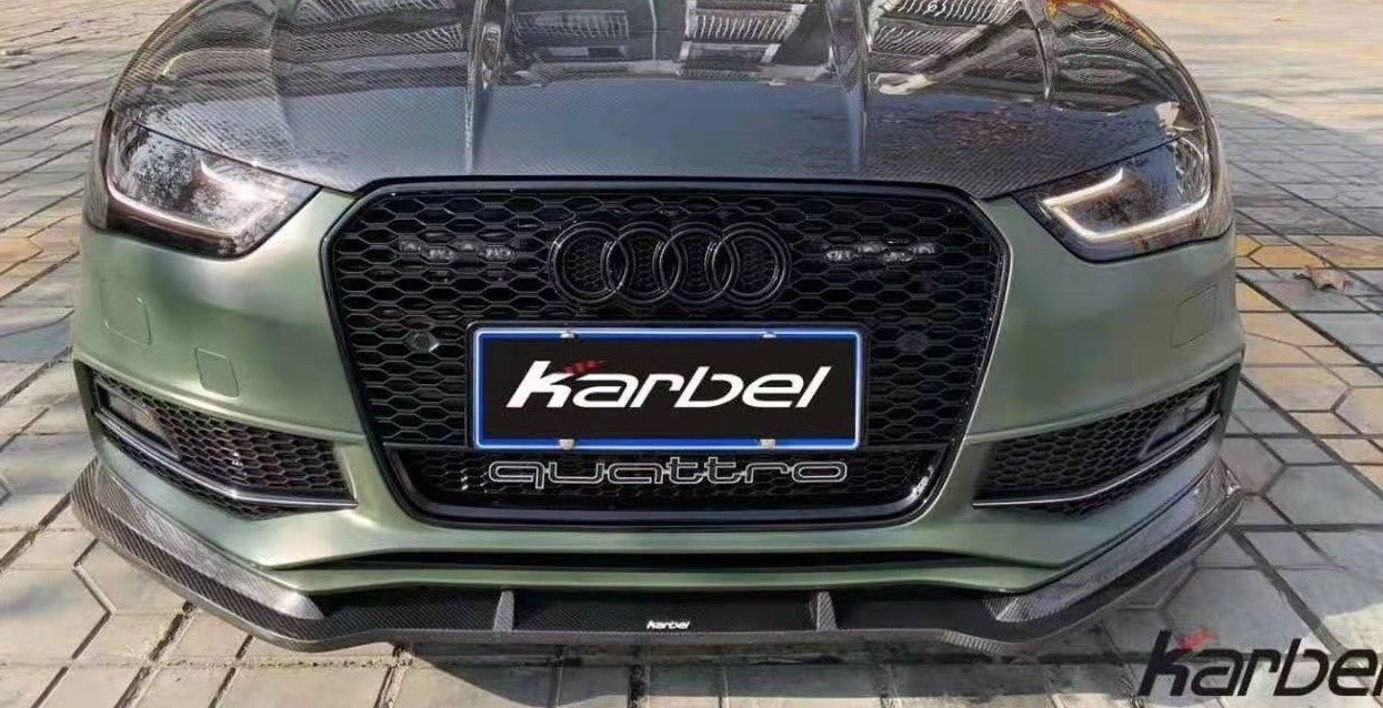 Karbel Carbon Dry Carbon Fiber Front Lip for Audi S4 & A4 S Line 2013-2016 B8.5