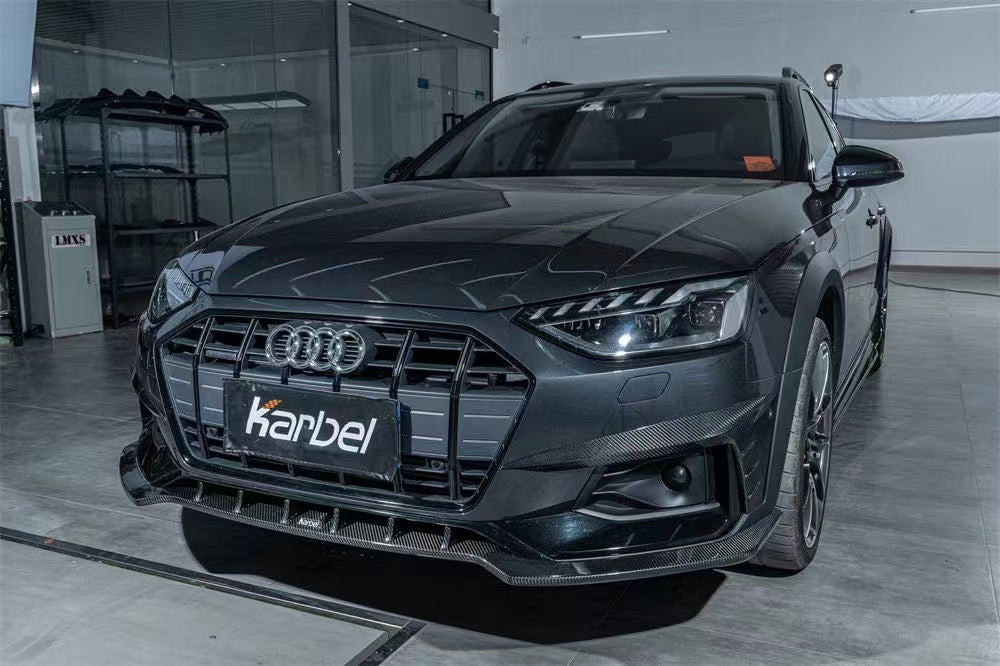 Karbel Carbon Pre-preg Carbon Fiber Front Lip Splitter Audi A4 Allroad B9.5 2020-ON