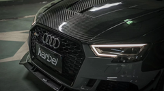 Karbel Carbon Dry Carbon Fiber Double-sided Hood Bonnet Ver.2 for Audi A3 & A3 S Line & S3 & RS3 2014-2020