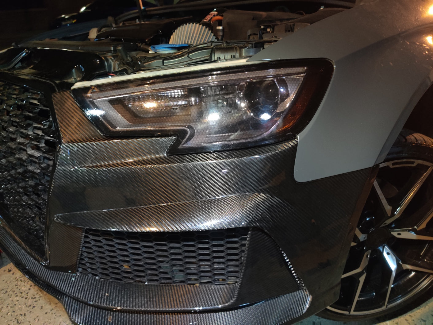 Karbel Carbon Dry Carbon Fiber RS3 Style Front Bumper for Audi A3 & A3 S Line & S3 2017-2020