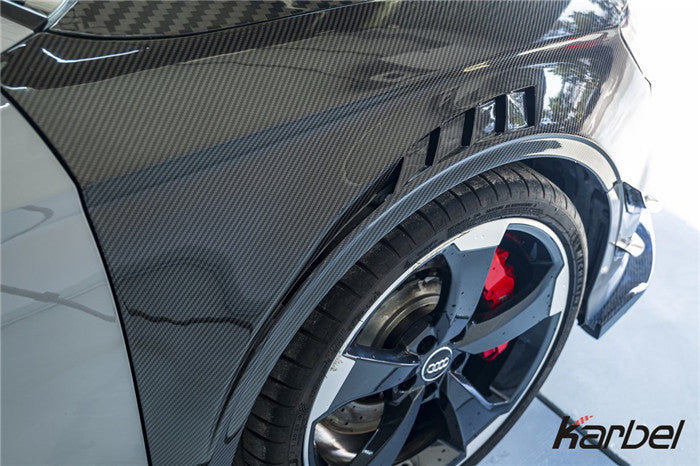 Karbel Carbon Dry Carbon Fiber Front Fenders for Audi A3 & A3 S Line & S3 & RS3 2017-2020 Sedan