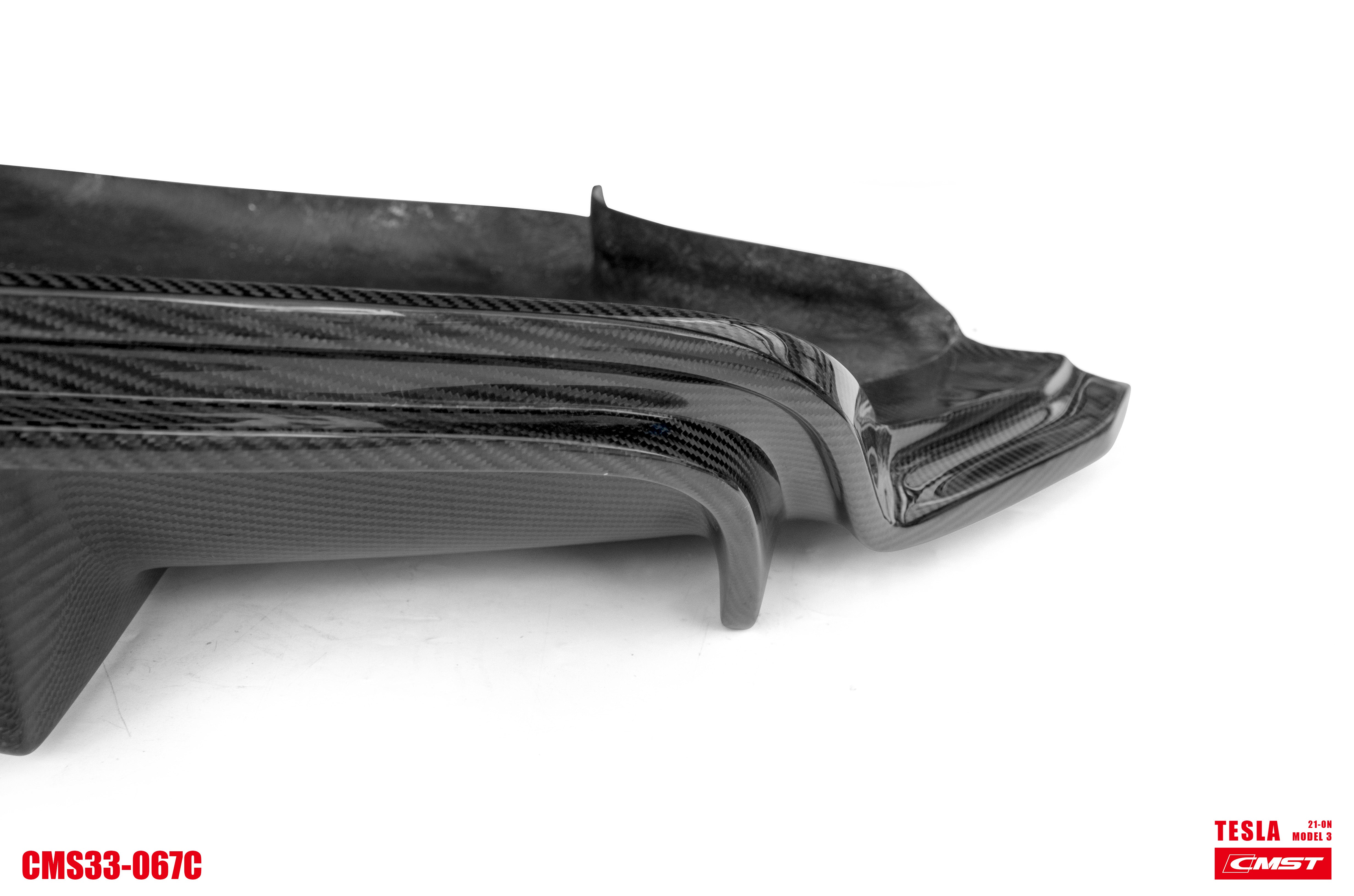 New Release!! CMST Tesla Model 3 Carbon Fiber Rear Diffuser Ver.4 with tow hook access