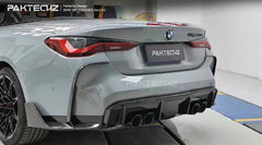 Paktechz Carbon Fiber Rear Diffuser & Rear Canards For BMW M4 G82 G83 2021-ON