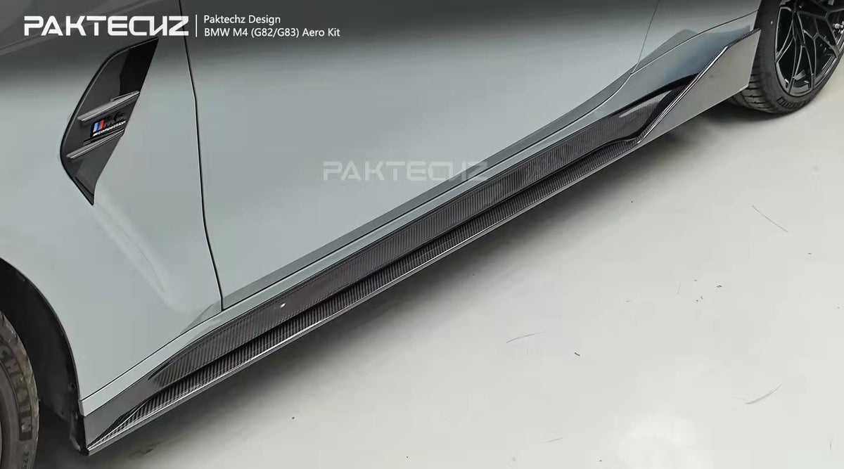 Paktechz Carbon Fiber Side Skirts For BMW M4 G82 G83 2021-ON