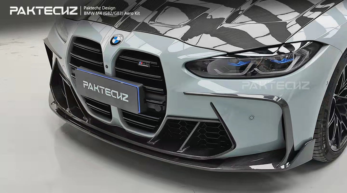 Paktechz Carbon Fiber Front Lip Splitter For BMW M3 G80 M4 G82 G83 2021-ON