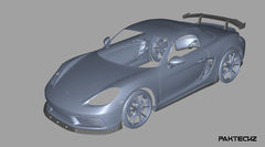 Paktechz Porsche 718 Boxster / Cayman Dry Carbon Fiber Front Lip