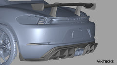 Paktechz Porsche 718 Boxster / Cayman Dry Carbon Fiber Rear Diffuser & Rear Canards