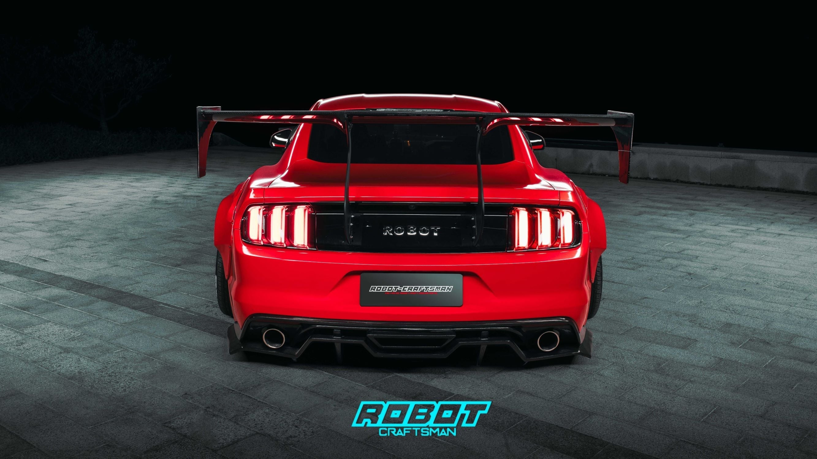 ROBOT CRAFTSMAN  "STORM" Rear Diffuser For Ford Mustang S550.1 S550.2 GT EcoBoost V6 Carbon Fiber or FRP
