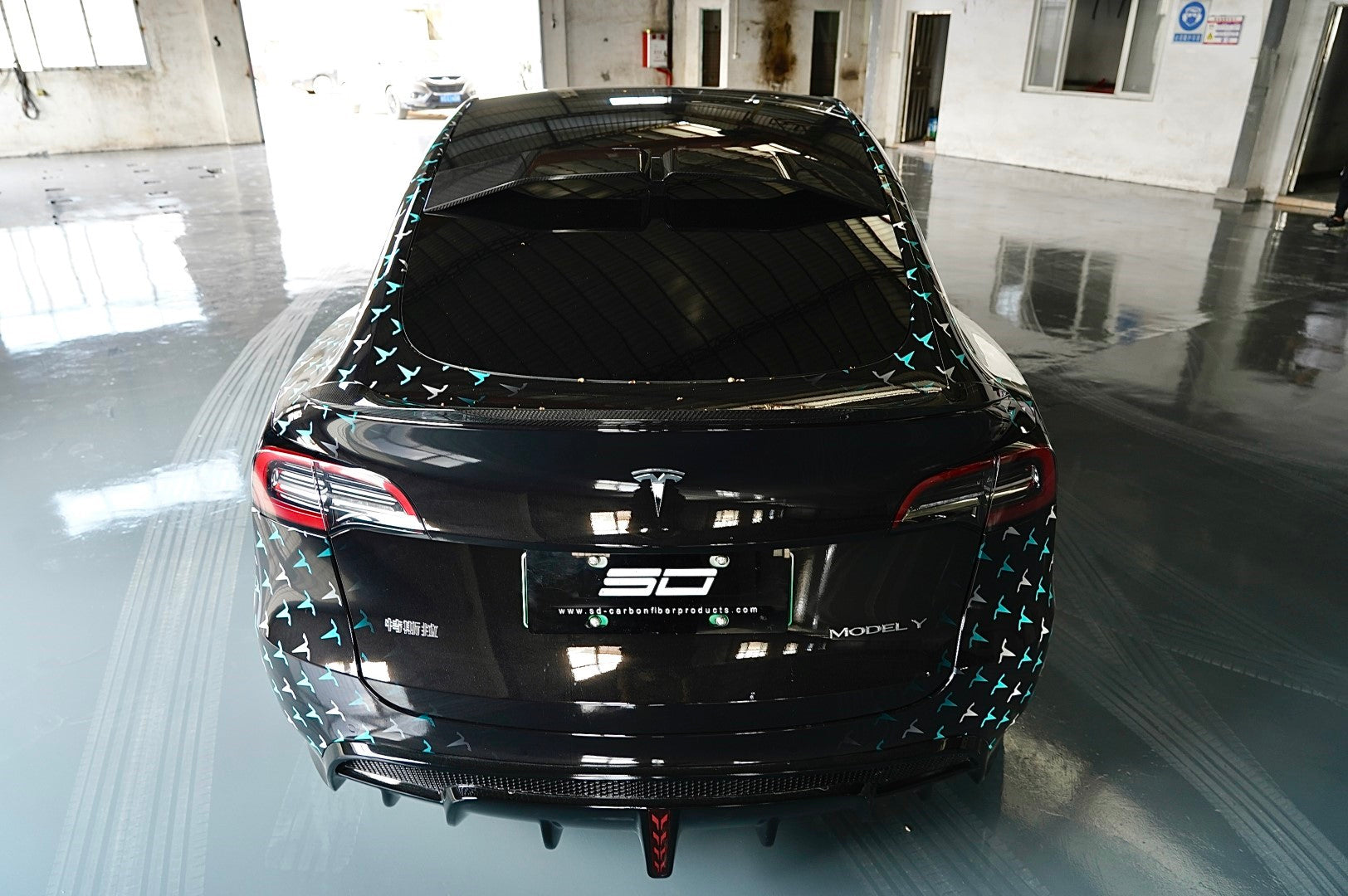 SD Carbon Rear Trunk Spoiler For Tesla Model Y / Performance