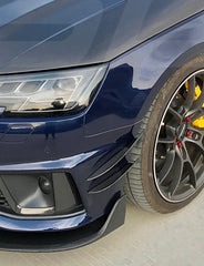 SD Carbon Carbon Fiber Front Bumper Canards For Audi A4 S4 2020-ON B9.5