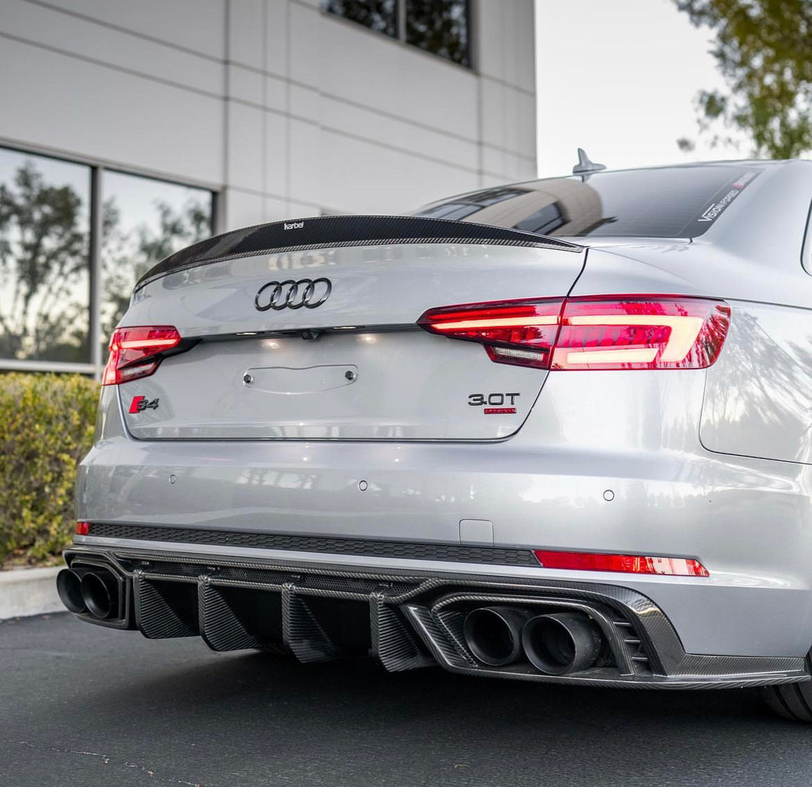 SD Carbon DRY Carbon Fiber Rear Diffuser For Audi A4 S-Line & S4 2019 ...