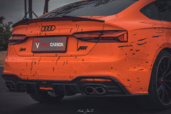TAKD Carbon Dry Carbon Fiber Rear Diffuser & Rear Canards Ver.2 For Audi S5 & A5 S-Line B9.5 2020-ON