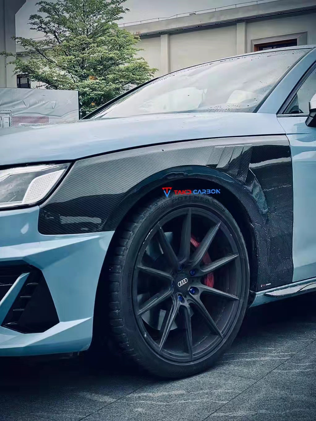 TAKD Carbon Carbon Fiber Front Fenders for Audi A4 S-Line & S4 2020-ON B9.5