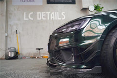 TAKD Carbon Carbon Fiber Front Bumper Canards for Audi A4 S-Line & S4 2017-2019 B9