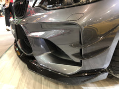 TAKD Carbon Dry Carbon Fiber Front Bumper Canards for BMW F87 M2