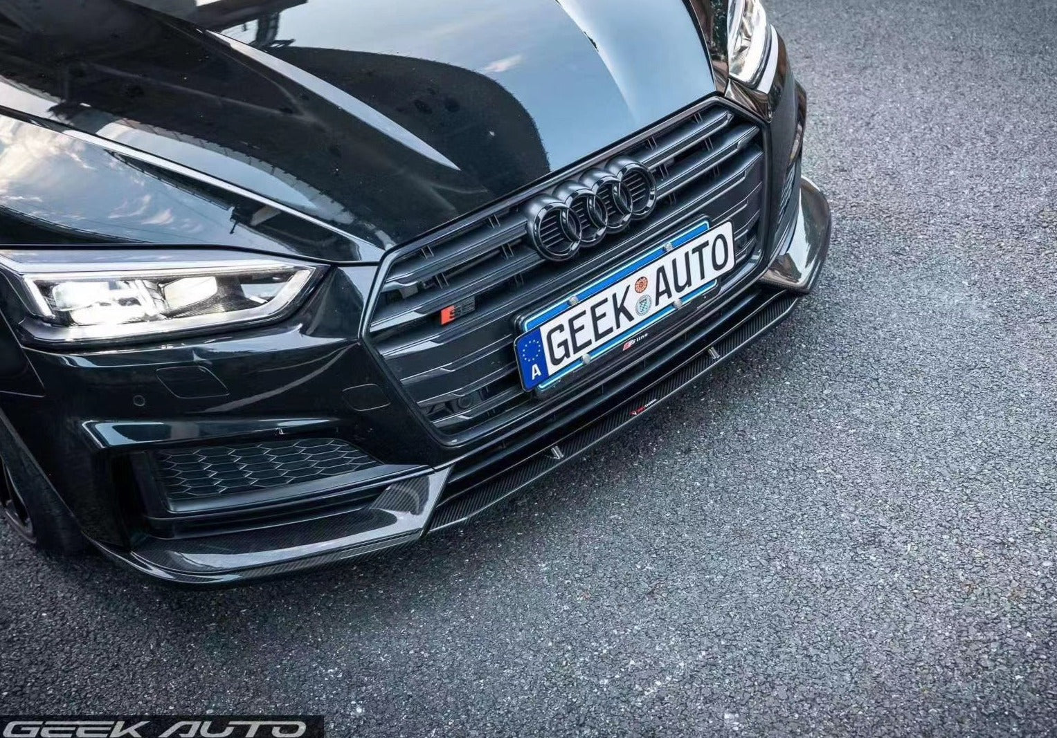 TAKD Carbon Dry Carbon Fiber Front Lip for Audi S5 & A5 S Line 2017-2019 B9