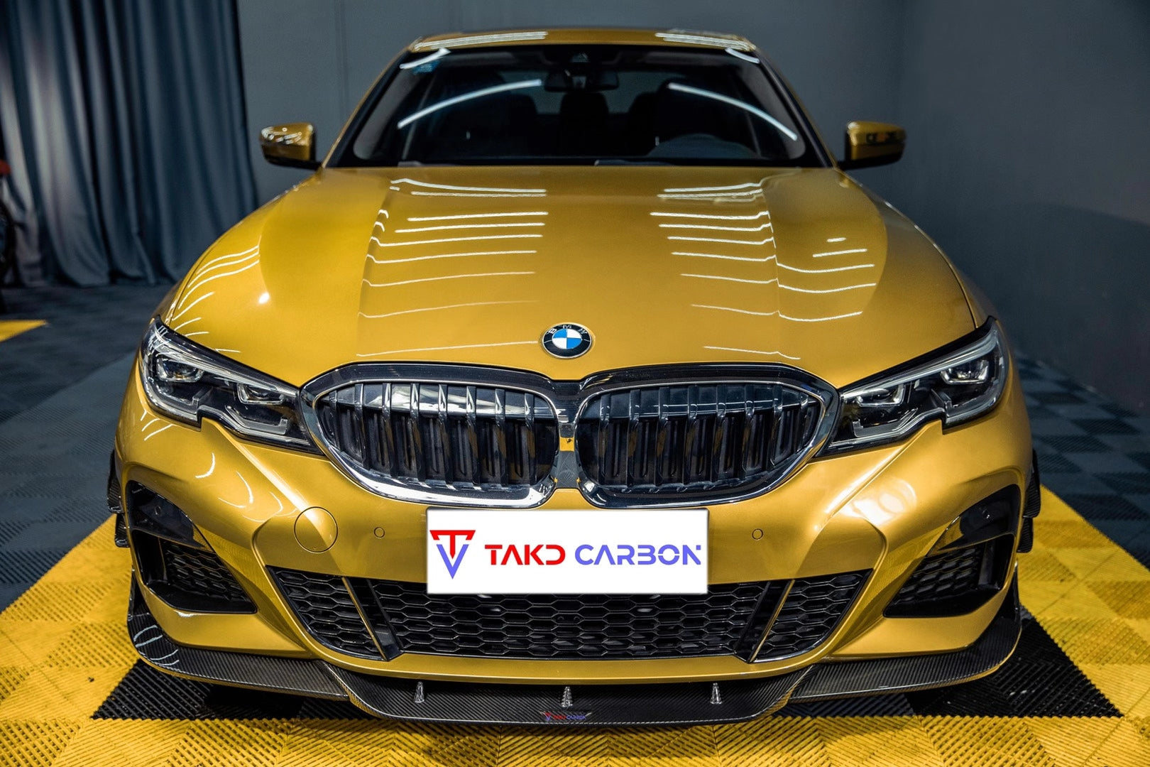 TAKD Carbon Fiber Front Bumper Canards for BMW 3 Series G20 330i M340i 2019-2022