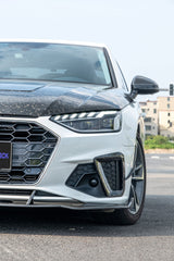 TAKD Carbon Dry Carbon Fiber Front Bumper Canards For Audi S4 & A4 S-Line B9.5 2020-ON