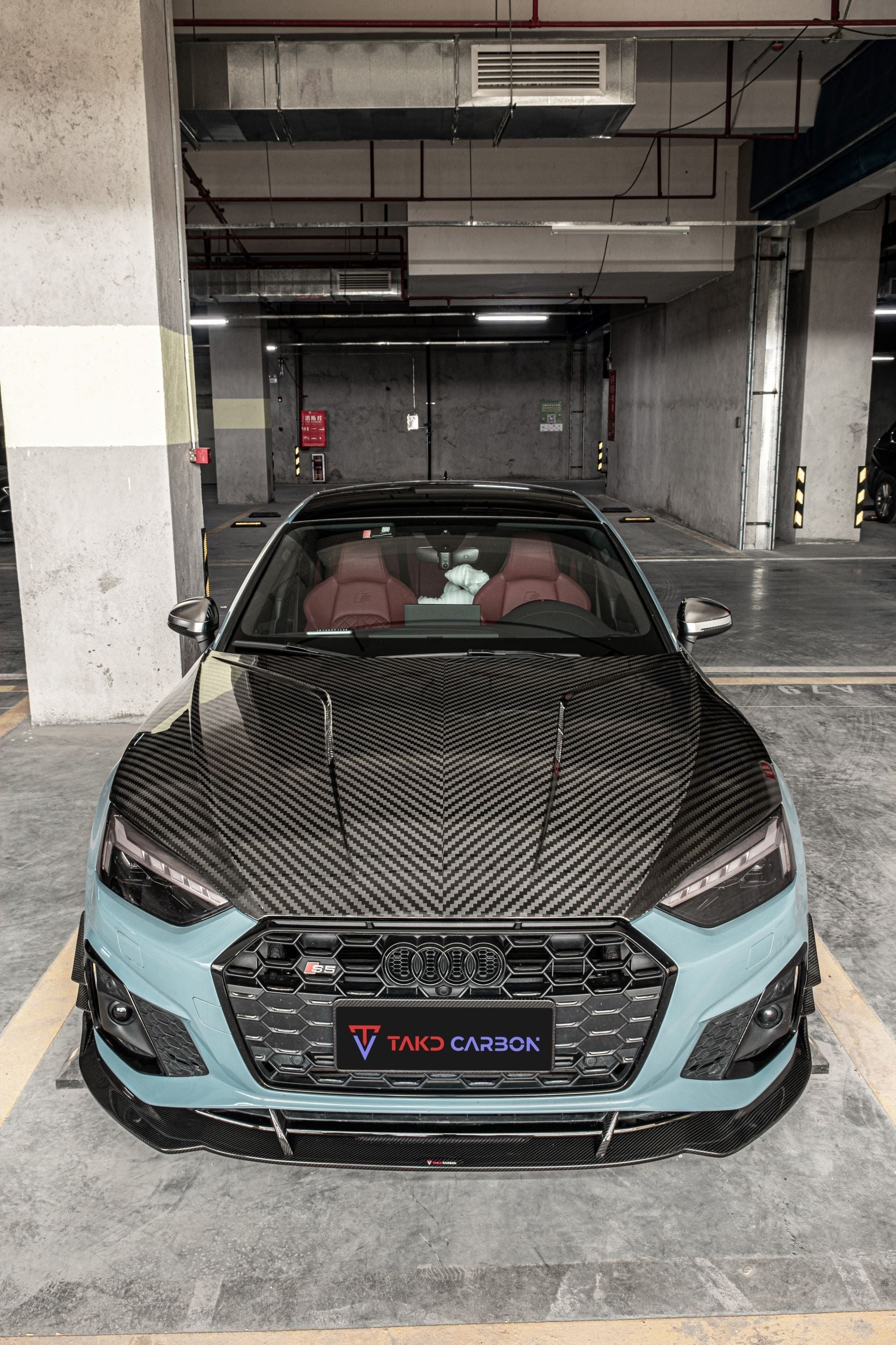 TAKD Carbon Dry Carbon Fiber Front Lip For Audi S5 & A5 S-Line B9.5 2020-ON