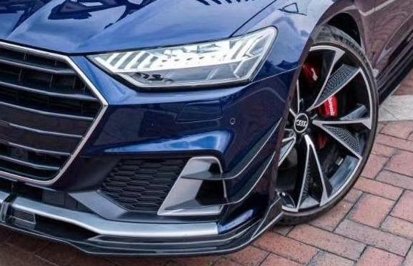 TAKD Carbon Dry Carbon Fiber Front Bumper Canards for Audi A7 S-Line & S7 C8 2018-ON