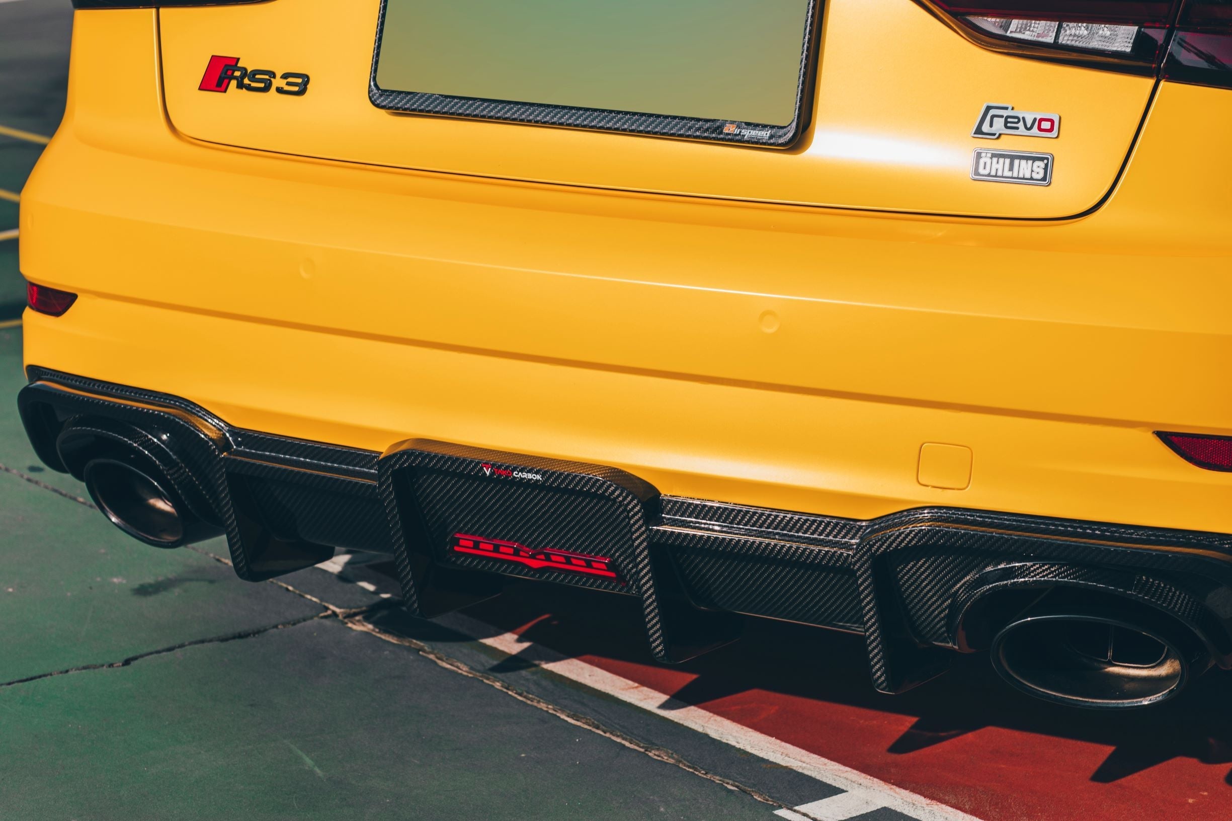 TAKD Carbon Dry Carbon Fiber Rear Diffuser for Audi RS3 2018-2020