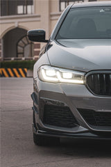 TAKD Carbon Dry Carbon Fiber Front Bumper Canards for BMW 5 Series G30 2021 - ON Facelift