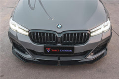 TAKD Carbon Dry Carbon Fiber Front Lip for BMW 5 Series G30 2021- ON Facelift