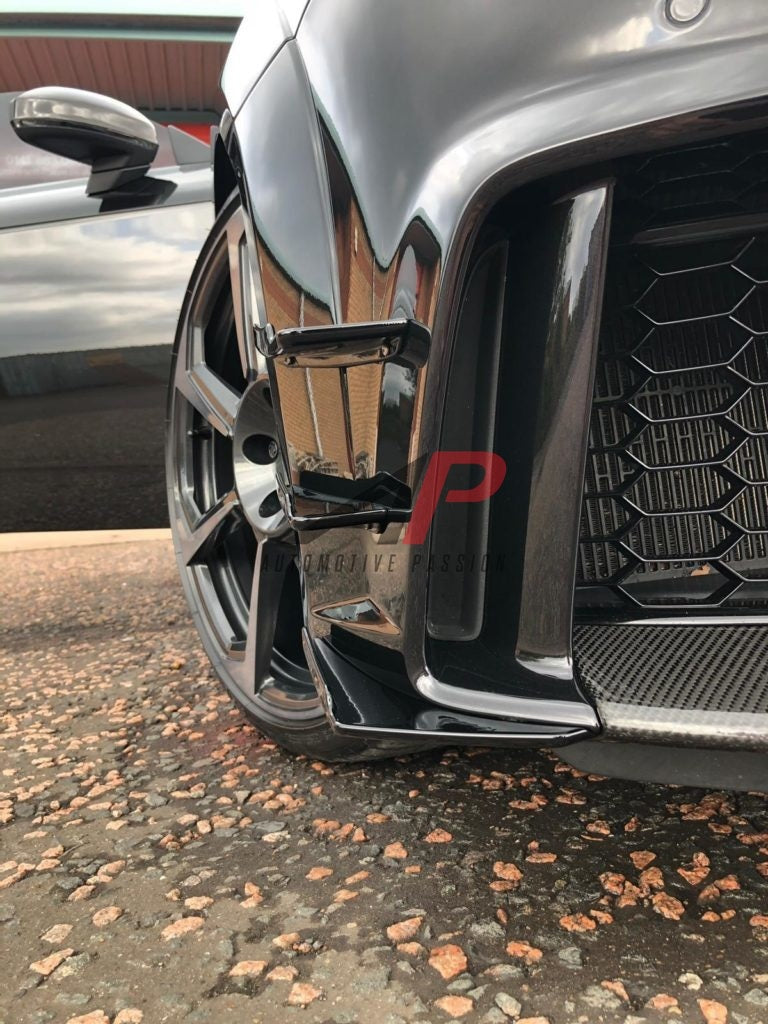 Automotive Passion Audi TTRS 8S Gloss Black 6 Piece Canard Set Air Knive