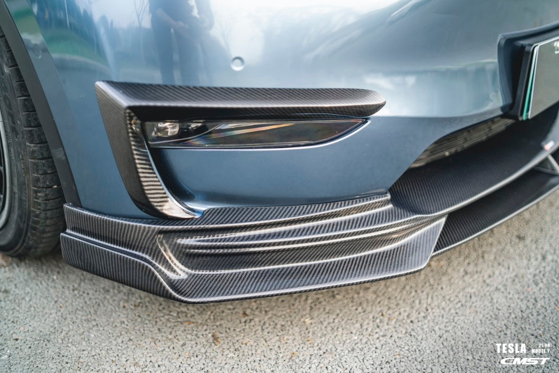 New Release! CMST Tuning Carbon Fiber Front Lip Ver.3 for Tesla Model Y
