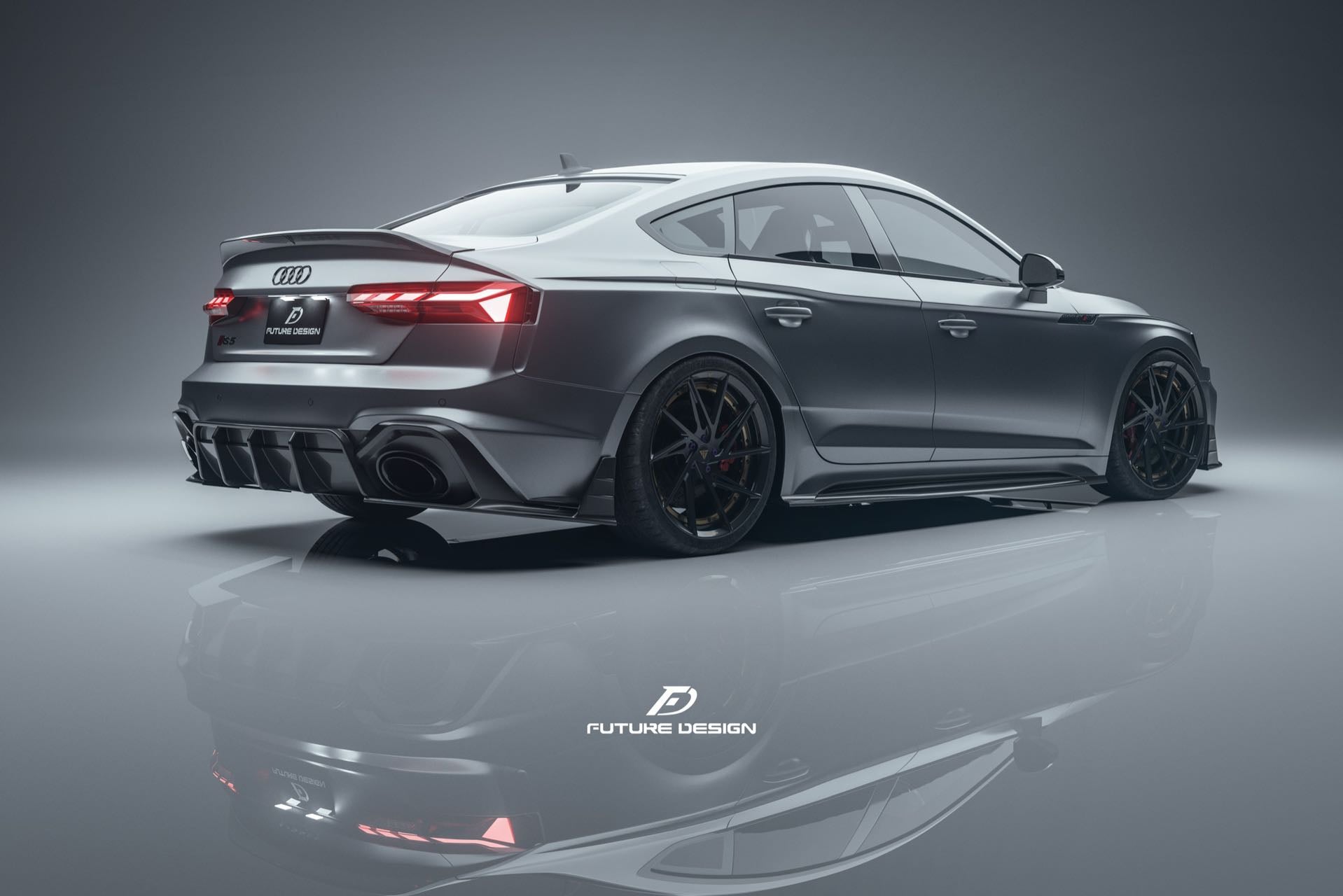 Future Design Carbon Fiber SIDE SKIRTS - "Blaze kit" for Audi RS5 B9.5 2020+
