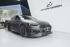 Future Design Carbon Fiber FRONT LIP SPLITTER - "Blaze kit" for Audi RS5 B9.5 2020+