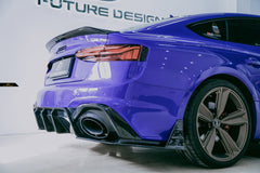 Future Design Carbon Fiber REAR DIFFUSER & REAR CANARDS - "Blaze kit" for Audi RS5 B9.5 2020+