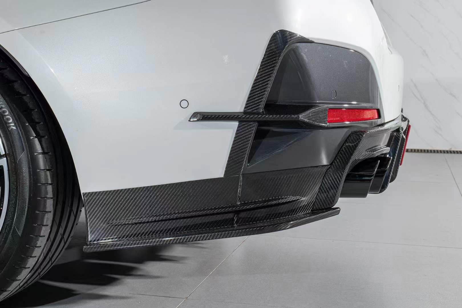 Karbel Carbon Fiber Rear Bumper Trim for BMW G26 Gran coupe M440i 430i & I4 M50 / X Drive 40
