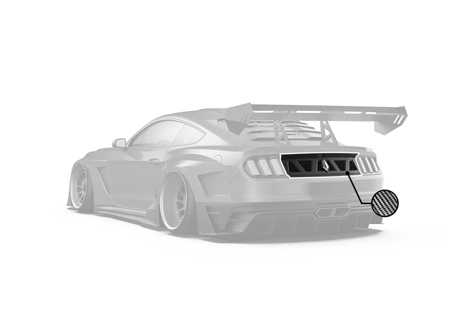 ROBOT CRAFTSMAN "DAWN & DUSK " Trunk Deck Lid Back Cover with Wooden Boat Badge For Ford Mustang S550 GT EcoBoost V6 GT350 GT500