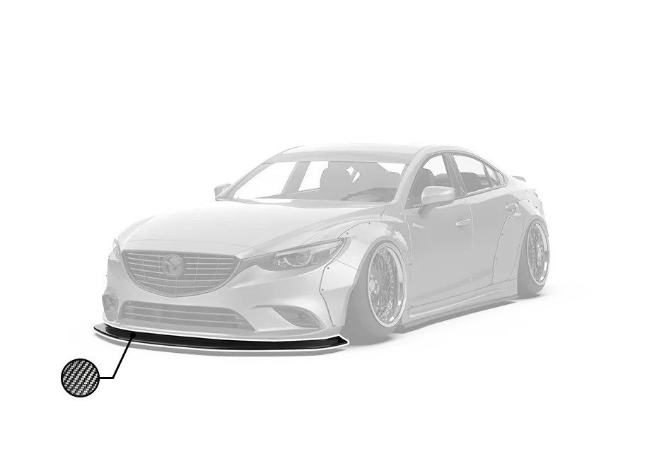 ROBOT CRAFTSMAN Mazda 6 Front Lip Splitter for OEM Bumper 2014-2019 FRP Carbon Fiber